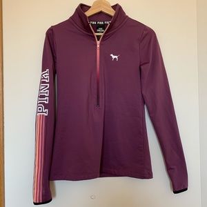 NWOT VS PINK Ultimate Mauve Quarter Zip w/ Ombré